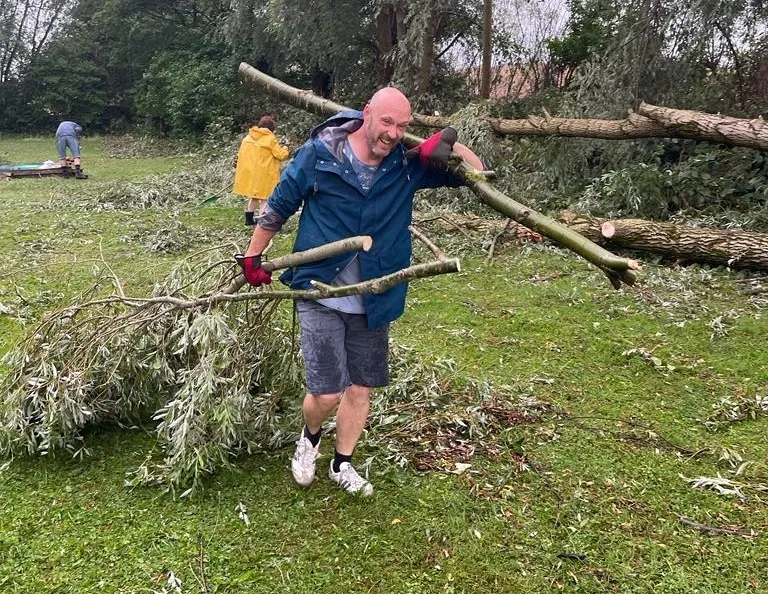 Sturmschaden auf dem Bogenplatz