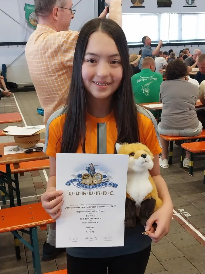 Die frisch gekürte Bezirksmeisterin