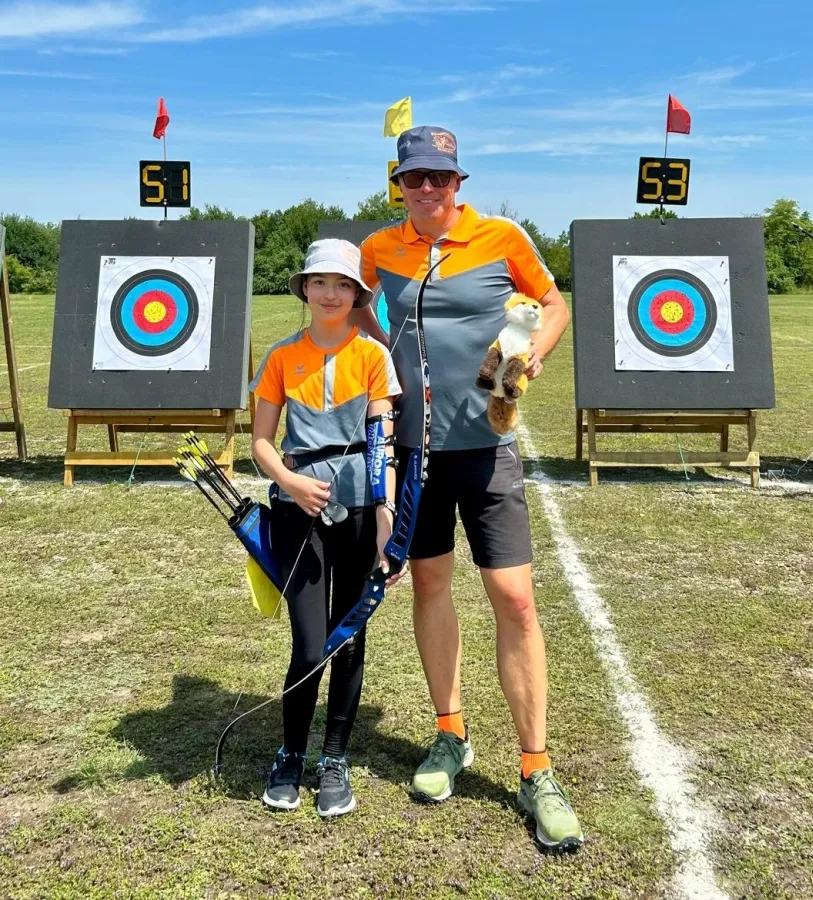 Emily mit Coach Christian