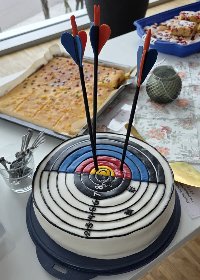 Eine Torte in Schützenscheiben Design