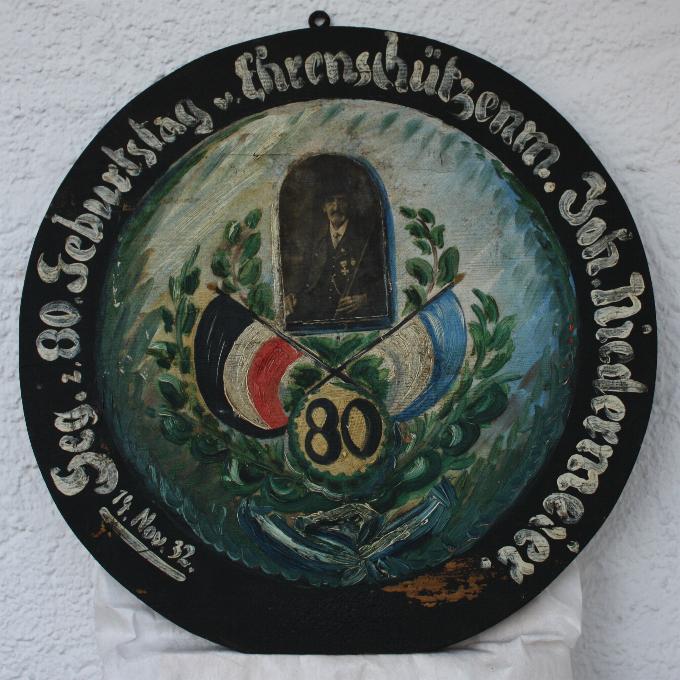 Schuetzenscheibe vom 14. Nov. 1932